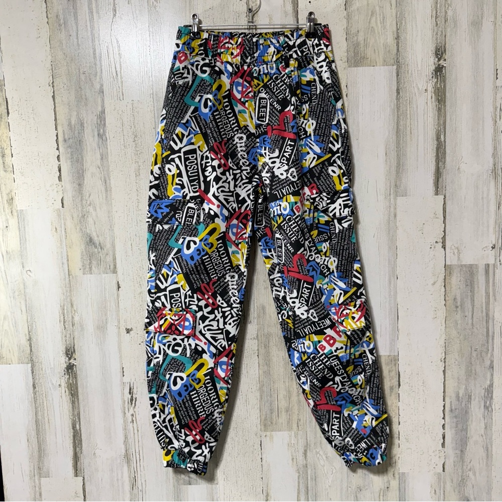 V.I.P. Jeans Graphic Print Women's Jogger Cargo Fitted Ankle Length Pants